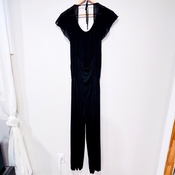 BLANCO GHIACCO Black jumpsuit with white, black and gold beads to tie - Picture 8 of 8